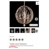 314 - GOLD COLORED CIRCULAR HANGING LAMP