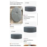 11 - UPHOLSTERED OTTOMAN 32"DIA