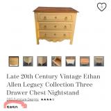 11 - ETHAN ALLEN SIDE TABLE / 3-DRAWER CHEST