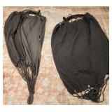 11 - LOT OF TWO BLACK HAMMOCK/SWINGS.
