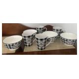 310 - SET OF 4 GOOD TIDINGS & PEACE  MUGS & BOWLS
