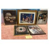 311 - 5 PIECES ART FRAMED (F66)