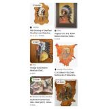 339 - NATIVE AMERICAN ARTWORK ON LEATHER