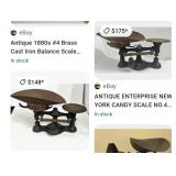 312 - ANTIQUE CAST IRON BALANCE SCALE (B4)