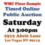 WELCOME TO OUR SAT. @3pm ONLINE PUBLIC AUCTION
