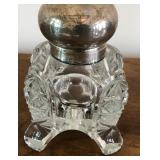 M - CIRCA 1902 INKWELL W/ ENGLISH STERLING SILVER