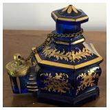 M - 1930 COBALT BLUE INKWELL (FRENCH) (AS IS) (E10