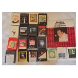 M - LOT OF 8-TRACK TAPES & VINYL ALBUM (H17)