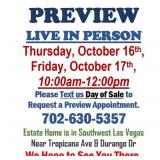 PREVIEW LIVE IN PERSON - October 16th & 17th