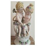 M - ANDREA SADEK BISQUE PORCELAIN CHERUBS 13"T