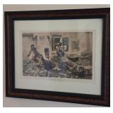 M - "AN ITALIAN IDYL" ART FRAMED 15X18"