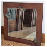 M - FRAMED WALL MIRROR 21X20"