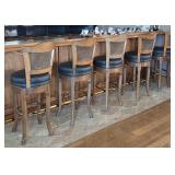 M - LOT OF 5 MATCHING BARSTOOLS