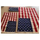 M - LOT OF 3 AMERICAN FLAGS (G10)