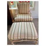 M - UPHOLSTERED ARM CHAIR W/ OTTOMAN