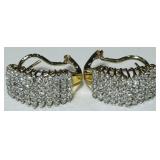10KT YELLOW GOLD DIAMOND EARRINGS 5.90GRS