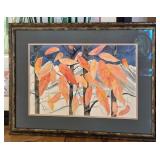 M - HOPE ANSTETT WATERCOLOR ART FRAMED 24X31"