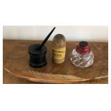 M - ANTIQUE INKWELLS, WATERMAN