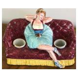 M - VINTAGE GERMAN PORCELAIN BALLERINA INKWELL