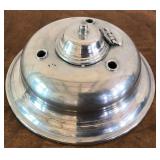 M - STEIFF PEWTER INKWELL W/ FEATHER PEN (E110)