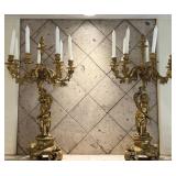 U - PAIR OF ORNATE CANDELABRA