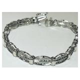 10KT WHITE GOLD DIAMOND BRACELET 12.00GRS