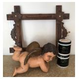 M - CHERUB, WOODEN FRAME (G3)