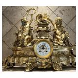 U - ANTIQUE FRENCH FIGURAL MANTEL CLOCK