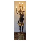 U - VINTAGE ITALIAN BLACKAMOOR LAMP