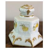 M - VINTAGE LIMOGES INKWELL (AS IS) (E78)