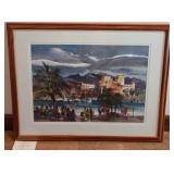 M - ROBT E. WOOD WATERCOLOR ART FRAMED 32X40"