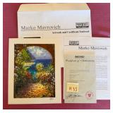 Q - MARKO MAVROVICH ARTWORK W/ COA (H35)