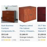 Q - 2-DRAWER LOCKING CABINET W/ KEYS