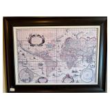 Q - WORLD MAP FRAMED 33X45" (B3)