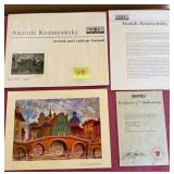 Q - ANATOLE KRASNYANSKY ARTWORK W/ COA (H40)