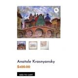 Q - ANATOLE KRASNYANSKY ARTWORK W/ COA (H40)