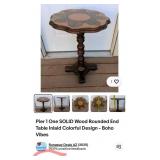 Q - SMALL PEDESTAL ACCENT TABLE (L3)