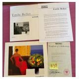 Q - EMILE BELLET ARTWORK W/ COA (H39)
