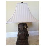 Q - TABLE LAMP W/ ELEPHANTS BASE (L5)