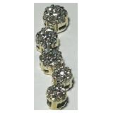 10KT YELLOW GOLD DIAMOND PENDANT .90GRS