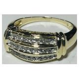 10KT YELLOW GOLD DIAMOND RING 3.10GRS