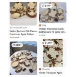 T - FRANCISCANWARE APPLE PATTERN DISHWARE (E22)