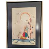 T - BIG SOLDIER WOOD SIGNED ART FRAMED (F8)