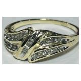 10KT YELLOW GOLD DIAMOND RING 2.10GRS