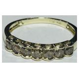 10KT YELLOW GOLD CHAMPAGNE DIAMOND RING 1.20GRS