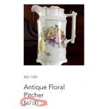 T - 2 VINTAGE PORCELAIN PITCHERS