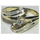 10KT YELLOW GOLD DIAMOND RING 3.60GRS