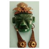 T - MAYA/ AZTEC STYLE BROOCH (E44)