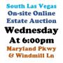 Wed.@6pm - South Las Vegas Estate Online Auction 10/15