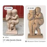W - CERAMIC NUDE TODDLERS STATUETTE 14"T (E42)